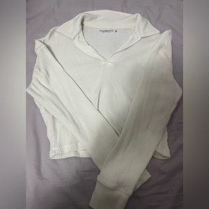 Collared Crop Top | Abercrombie & Fitch